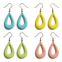 Boucles d'oreilles créoles fantaisie en résine en forme de flamme, faites à la main en acrylique, style punk, plaqué noir, unisexe, bijoux de qualité supérieure pour femme