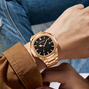 <span class=keywords><strong>Orologio</strong></span> da <span class=keywords><strong>uomo</strong></span> X-GEQCK in <span class=keywords><strong>oro</strong></span> <span class=keywords><strong>rosa</strong></span>, lussuoso, al quarzo, elegante, in acciaio inossidabile, impermeabile, luminoso, con datario, quadrato. - Product Image 2