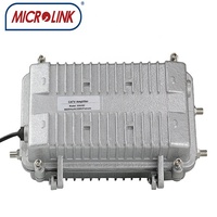 Amplificateur de signal coaxial FTTH CATV 2 voies extérieur 110V, gain 32dB~38dB, 5~862MHz, amplificador 110 catv