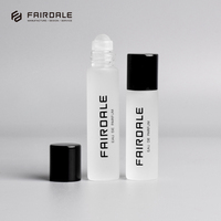 Flacons de parfum noirs mats en verre de 10 ml avec bille roulante en acier inoxydable pour sérigraphie et pulvérisateur à pompe – Offre Spéciale