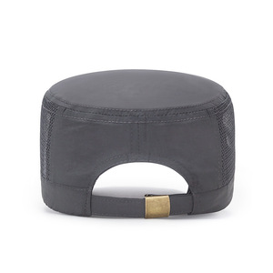 Flat Cap Men's Outdoor Quick Drying Breathable Sun Protection Hat Dark Gray Lightweight Fabric Flat Top Style - Product Image 3