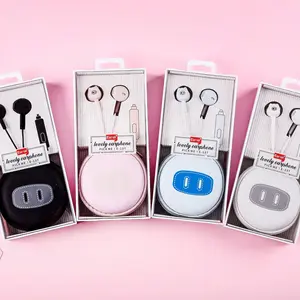 Earphone Ponsel Bebas Genggam 3.5Mm, Headset Ponsel Anak-anak Kelinci Lucu Handfree dengan Mikrofon untuk Earphone