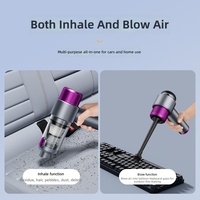 Aspirateur à main sans fil 4 en 1 45W 7000Pa avec souffleur d'air, pompe à vide, lumière LED et filtre lavable pour voiture, maison et bureau