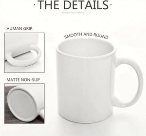 Mug à café en céramique blanc personnalisable avec poignée, 11 oz et 15 oz, pour sublimation, vente en gros, avec logo personnalisé - Product Image 2