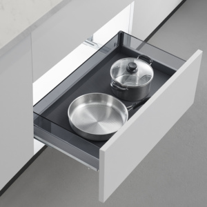 Armadietto in vetro e lega di alluminio 3 lati estraibile cestello <span class=keywords><strong>organizzatore</strong></span> per riporre piatti accessori da <span class=keywords><strong>cucina</strong></span> Design moderno - Product Image 1