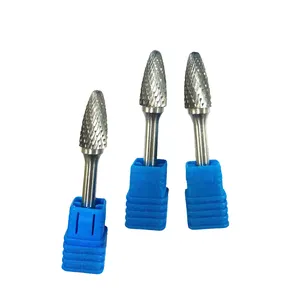 Factory Wholesaler Aluminum Cut Cylindrical Carbide Rotary Burr Double Cut Sa-5 Single Or Double Cut Diamond Burr Bit