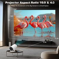 YDH-HY300 Pro Dual Wifi 6 Proyector HY300PRO Projecteur portable sans fil extérieur Android 13 4K Mini projecteur intelligent HY300 PRO