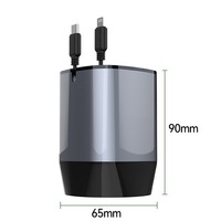 Adaptateur de voiture rétractable rapide 120W 4 en 1 tasse chargeur de diffuseur d'aromathérapie pour téléphone portable