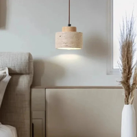 Lampe suspendue LED beige marron, lustre en pierre de grotte, rétro, chambre à coucher, chevet, style nordique, restaurant, éclairage décoratif pour la maison