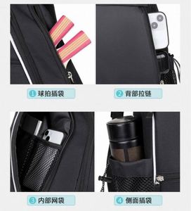 Pickleball Paddle <b>Backpack</b> Adjustable Crossbody Sling Tennis Racketbag With Water Bottle Holder Portable Feature - Product Image 4