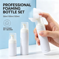 Prêt à expédier – Flacon moussant en PET de 100 ml et 150 ml avec pompe à mousse blanche – Distributeur de savon moussant vide et rechargeable pour le lavage des mains et du visage