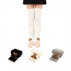 Calentadores de piernas para mujer, tejidos con diseño de lazo, grosor medio, mantienen el calor, uso diario - Product Image 1