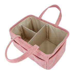 กระเป๋าผ้าลูกฟูกสำหรับเด็กทารกกระเป๋าใส่ผ้าอ้อมกล่องเก็บของสำหรับสถานรับเลี้ยงเด็กทารกแรกเกิดอุปกรณ์จัดระเบียบรถยนต์และกระเป๋าขนาดเล็กพิมพ์ลาย - Product Image 2