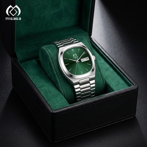 Orologi al Quarzo Personalizzati da <span class=keywords><strong>Uomo</strong></span> con Quadrante <span class=keywords><strong>Verde</strong></span> 40mm, <span class=keywords><strong>Orologio</strong></span> Minimalista in Acciaio Inossidabile con Cronografo - Product Image 1