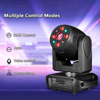 Mini projecteur de scène professionnel 120w, effet laser 4 trous, 7 couleurs, 7 gobos, prisme laser, tête mobile, faisceau lumineux pour DJ, discothèque, karaoké