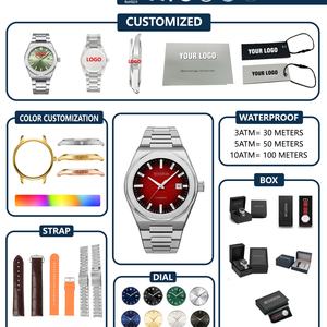 Montre mécanique de luxe pour homme avec mouvement japonais, bracelet en acier inoxydable, logo personnalisé, cadran analogique professionnel - Product Image 3