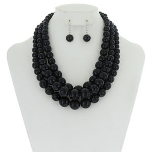 Collier artisanal en résine perlée de la collection Harfii – Bijoux élégants faits à la main pour mariages et cadeaux - Product Image 1