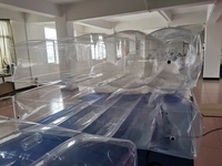 Lit gonflable en polychlorure de vinyle épais et transparent, un matelas gonflable adapté à une utilisation à la maison et en clinique