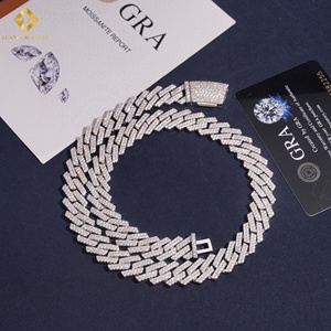 Hot Sale Moissanite Tennis Necklace Fashion 925 Silver <b>Iced</b> <b>Out</b> Brilliant Cut GRA Certified Hip Hop Style - Product Image 1