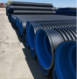 Polyethylene (PE) HDPE đôi tường sóng thoát nước chôn ống thoát nước 50lnch Vòng cao su cho kỹ thuật thoát nước - Product Image 3