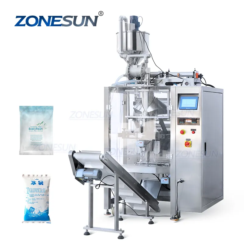 Zonesun ZS-GFGT620 Volautomatische Pasta Verticale Vorm Satchet Waterzak Vullen En Verzegelen Verpakkingsmachine Met Invoerpomp