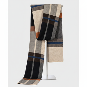 Men's Stylish Soft Wool <b>Scarf</b> Lightweight Shawl for Winter Warm Neck Wrap Fashion Accessory for Daily Office Outdoor Use Cotton - Product Image 1