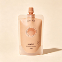 Pochette Doypack à bec verseur pour fond de teint liquide, rechargeable, personnalisée, barrière anti-fuite, anti-UV, finition mate