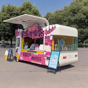 Gerobak Makanan Minuman Es Krim Kopi Listrik Komersial Luar Ruangan Dengan Peralatan Dapur Lengkap - Product Image 4