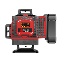 Niveau laser industriel vert compact et portable à haute capacité de batterie, 4D, 360 degrés, 16 faisceaux croisés, précision 1 mm/7 m
