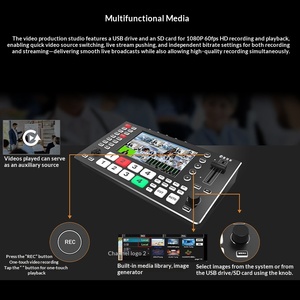 Futureshjield R3PLUS Commutateur de diffusion en direct tout-en-un 4K <span class=keywords><strong>HD</strong></span> 5 canaux en option / SDI prend en charge la diffusion vidéo Push/Pull - Product Image 2