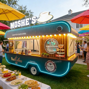 Portable Towable Food Concession <b>Trailer</b> Custom Outdoor Use Hot Dog Burger Snack Mobile Cart - Product Image 1
