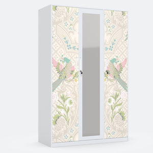 Usine directe armoire imprimée en acier robuste de haute qualité armoire de rangement en métal à 3 portes meubles de chambre à coucher - Product Image 1