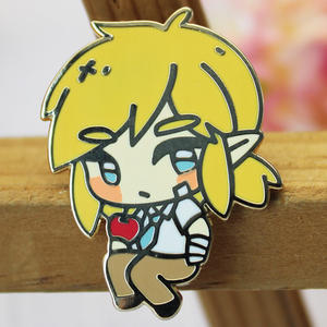 Pin de Solapa Esmaltado con Diseño de Chica Anime Japonesa Adorable, Chapado en Oro, Metal Esmaltado Duro con Serigrafía - ¡Gran Venta! - Product Image 4