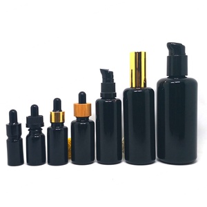 Luxury <b>Empty</b> Violet UV Dark Skin Care Serum Glass Cosmetic Oil Dropper <b>Bottle</b> with Screen Printing 50ml for Body Lotion Hair Oil - Product Image 3