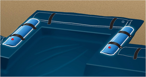 Tubos de sujeción para cubierta de piscina subterránea de PVC Blue Ocean, diseño de tubo de agua simple/doble, resistente a roturas y perforaciones, protección UV - Product Image 3