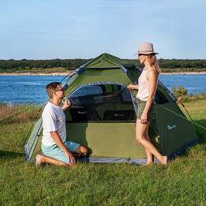 Moonlence tenda Pop-up luar ruangan <span class=keywords><strong>2</strong></span> orang, bahan Oxford kualitas tinggi, tenda Kemah personalisasi untuk Ho luar ruangan - Product Image 4