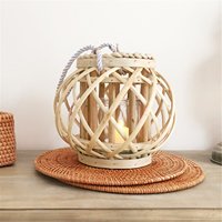 Sets de table ronds en rotin tressé à la main pour l'extérieur, décoratifs pour la cuisine et la salle à manger, style contemporain