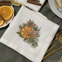 LY Noël Restaurant Dîner Assiettes et Boissons Airlaid Personnaliser Tissu Personnalisé Imprimé Serviettes Sets avec logo