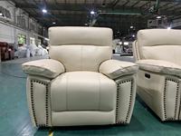 Amerikanischer Stil Echtes Leder Ecksofa-Set 3-teilig, Elektrisch Verstellbar, Polstermöbel für das Wohnzimmer