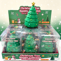 Lot de jouets squishy de Noël : Père Noël et sapin, à récupération lente, anti-stress, cadeau à presser pour les enfants et les fêtes