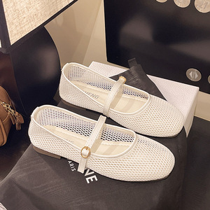 Sandalias Planas Transpirables Ligeras para Mujer, con Punta Cerrada, Parte Superior <span class=keywords><strong>de</strong></span> Malla, Correa en el Tobillo, Casuales, para Primavera y Verano - Product Image 3
