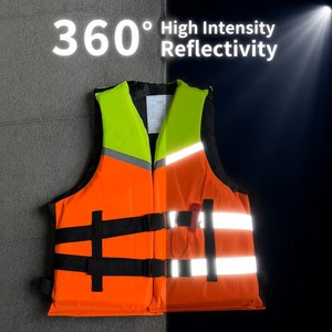 Chaleco Salvavidas Reflectante de Alta Visibilidad, Chaleco de Seguridad Profesional para Adultos y Niños, para Natación, Navegación, Pesca y Rescate Acuático - Product Image 3