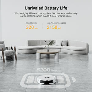 รุ่น Global ของแท้สำหรับ <span class=keywords><strong>Nomo</strong></span> N3 หุ่นยนต์ดูดฝุ่นอัจฉริยะ ฟังก์ชั่นดูดฝุ่นแบบแห้ง/เปียก แบตเตอรี่ไฟฟ้า แรงดูด >2499Pa - Product Image 4