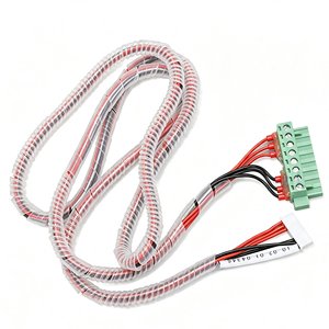 Harnais de câblage multi-prises personnalisé avec gaine spirale, connecteur blanc et bornier vert pour le contrôle et l'automatisation industriels - Product Image 4