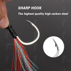 Acero de alto carbono, buena calidad, 1/0, 2/0, 3/0, 4/0, 5/0, accesorios de pesca de agua dulce <span class=keywords><strong>altwater</strong></span>, anzuelo de pesca de plantilla de asistencia - Product Image 4