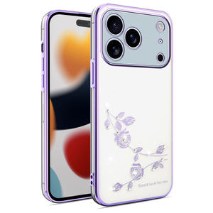 Dernière coque de téléphone Flower Design Smoke Transparent <span class=keywords><strong>Chrome</strong></span> Glitter Girl Style pour Oneplus 15/ACE5/Nord5/ACE5 Pro/N10/13R/13 Cover - Product Image 6