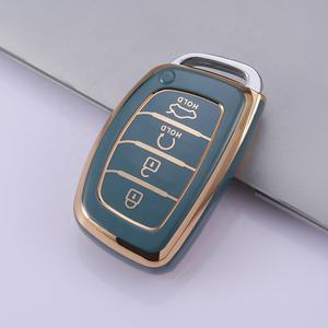 Gold Line TPU Key Fob Cover Fit para <span class=keywords><strong>Hyundai</strong></span> Elantra Sonata Kia Forte Optima Spectra Protector car key case Accesorios - Product Image 3