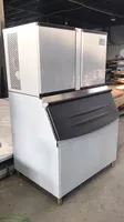 Máquina para Hacer Hielo en Cubos de 150 kg por Día, Refrigerador con Congelador Inferior