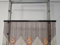Rideau de porte en perles de bois personnalisable, écran en bambou, pare-soleil mural en bambou