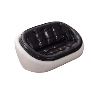 Moderno in <span class=keywords><strong>bianco</strong></span> e <span class=keywords><strong>nero</strong></span> <span class=keywords><strong>soggiorno</strong></span> divani set chesterfield divano in pelle curvo divano cama Per salotti, appartamenti, alberghi, uffici - Product Image 5
